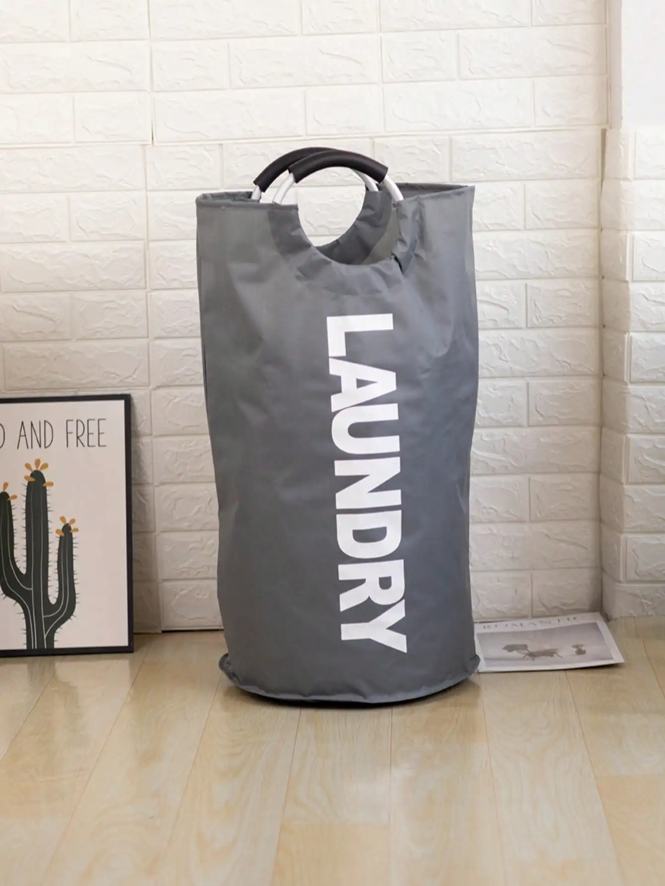 Large Capacity Laundry Basket Stylish Hamper with Soft Cushion Handle Foldable Multi-Purpose Storage for Bathroom Laundry Room - Image 10