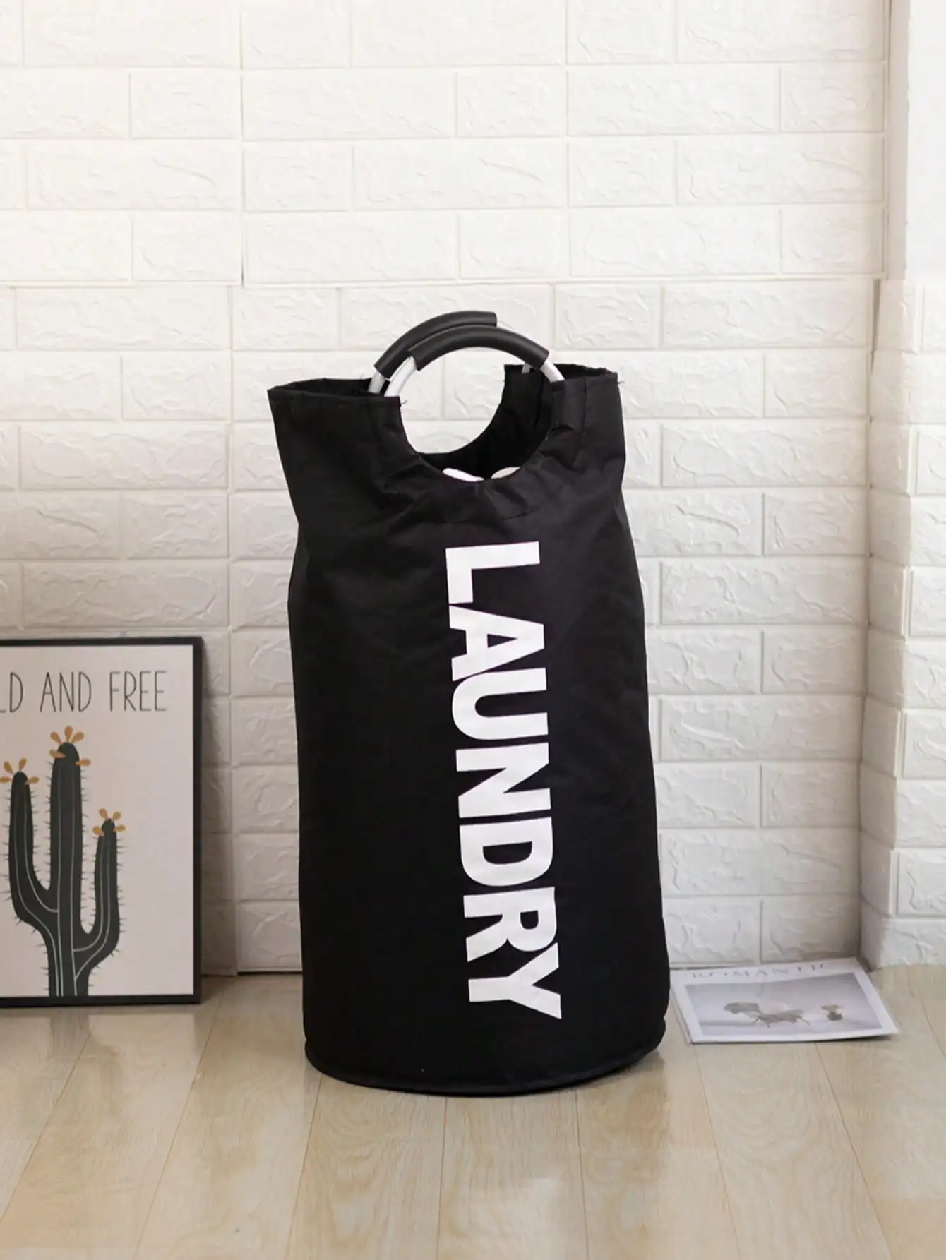 Large Capacity Laundry Basket Stylish Hamper with Soft Cushion Handle Foldable Multi-Purpose Storage for Bathroom Laundry Room - Image 11