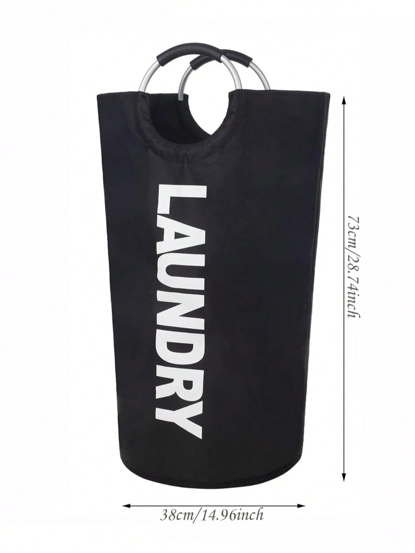 Large Capacity Laundry Basket Stylish Hamper with Soft Cushion Handle Foldable Multi-Purpose Storage for Bathroom Laundry Room - Image 6