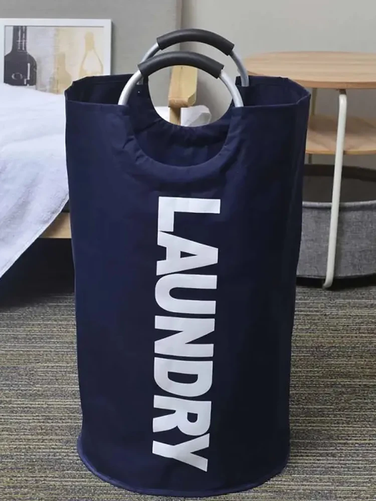 Large Capacity Laundry Basket Stylish Hamper with Soft Cushion Handle Foldable Multi-Purpose Storage for Bathroom Laundry Room - Image 12