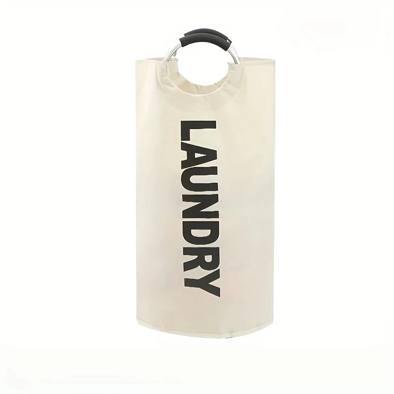 Large Capacity Laundry Basket Stylish Hamper with Soft Cushion Handle Foldable Multi-Purpose Storage for Bathroom Laundry Room - Image 7