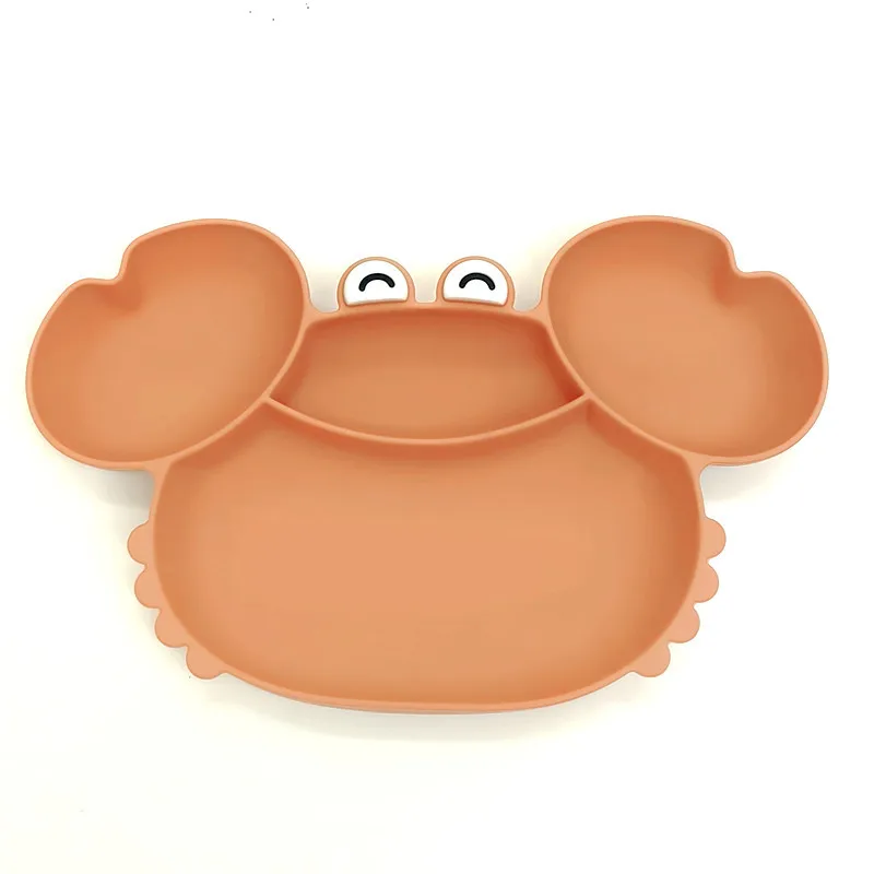 Children's silicone compartmentalized dinner plate cartoon plate baby auxiliary food tableware fall-proof with suction cups - Image 10
