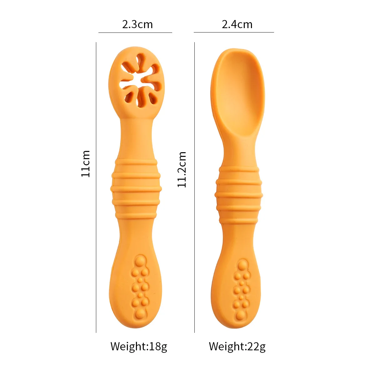 2pcs Baby Learning Spoons Set Baby Silicone Grinding Training Spoon Liquid Food Spoon Fork Utensils Baby Feeding Tableware - Image 11