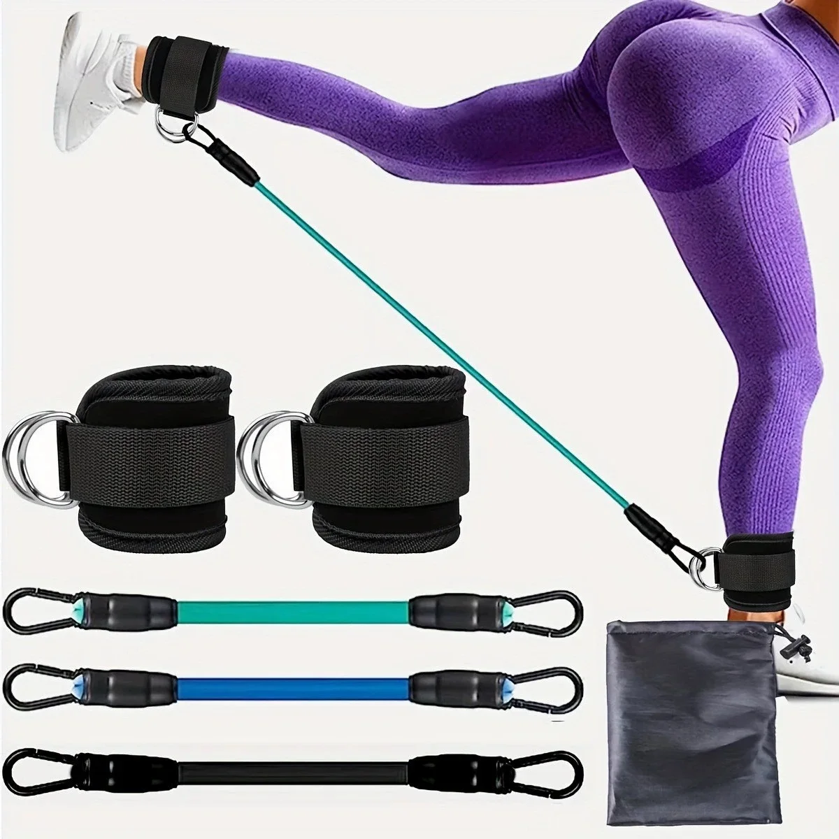 Resistance Band Set Workout Exercise Equipments Ankle Straps Fitness Yoga Elastic Fitness Bands For Home Gym Man And Woman Sport - Image 9