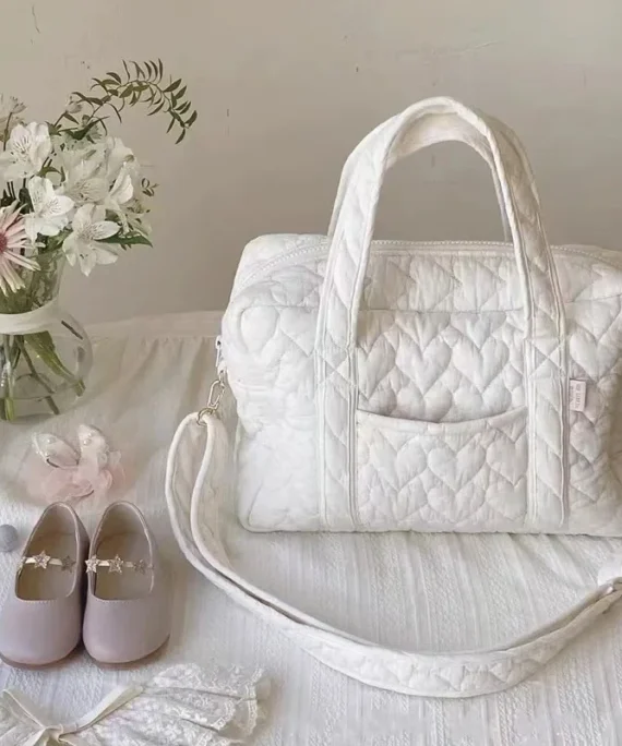 Cotton Quilted Baby Diaper Bag Lage Travel Maternity Pack Women Messenger Multi Functional Handbags Sac A Langer Bébé