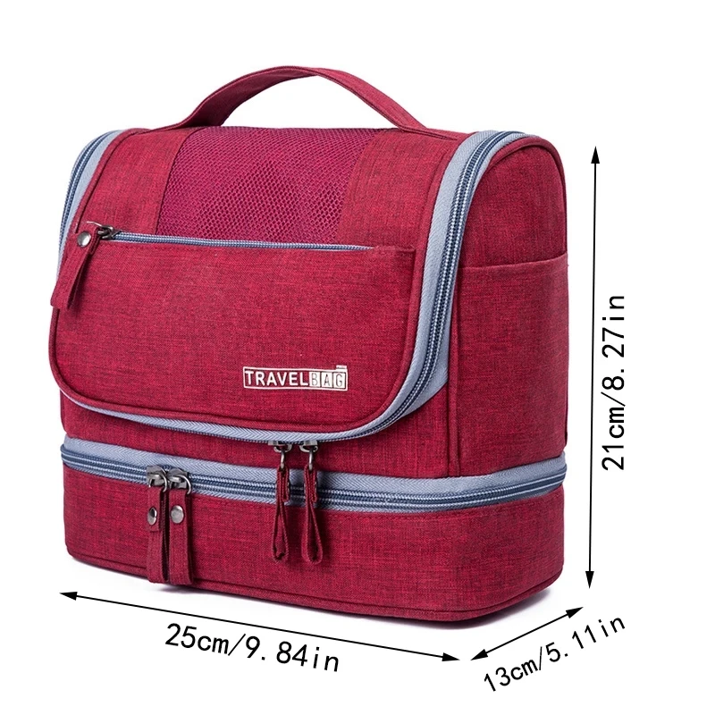 New Dry Wet Hanging Make Up Bag Oxford Travel Organizer Cosmetic Bags women's Necessaries Make Up Case Wash Toiletry Bag - Image 2