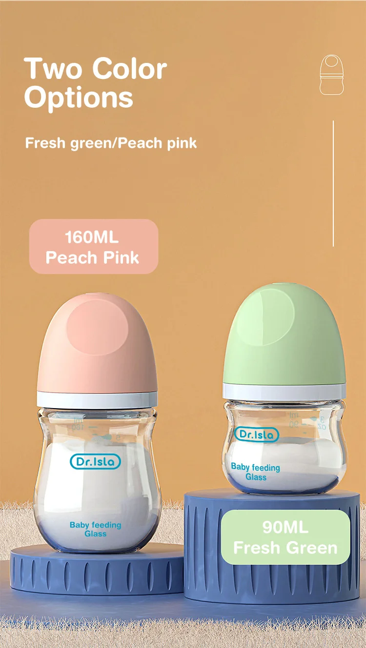 1PCS Newborn Feeding Bottles 90ML/160ML Baby Bottle Glass Bottles Anti-flatulence Milk Feeding Bottles Infant BPA free - Image 21