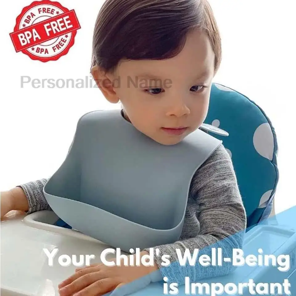 Silicone Baby Bib for Babies & Toddlers Waterproof Silicone Bibs Soft With Food Catcher Pocket for Boys & Girls Free Custom Logo - Image 24