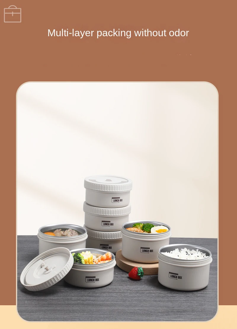 Lunch Box Portable Insulated Lunch Container Set Stackable Bento Stainless Steel Lunch Container - Image 17