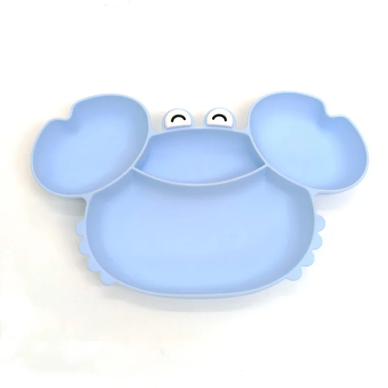 Children's silicone compartmentalized dinner plate cartoon plate baby auxiliary food tableware fall-proof with suction cups - Image 12