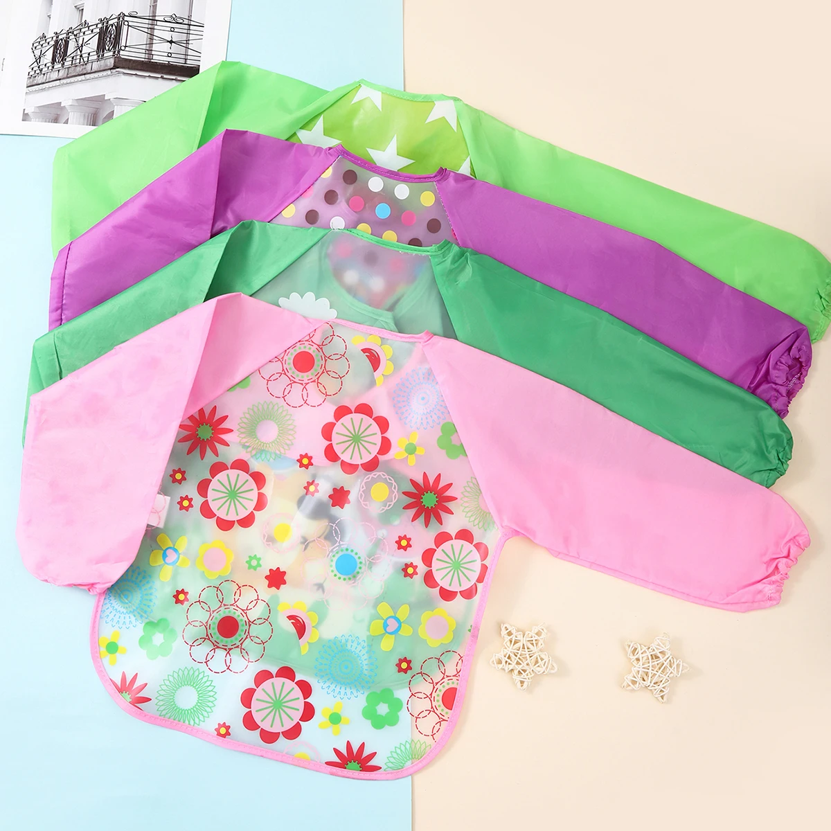 Waterproof Eating Smock Infant Toddler Baby Cartoon Long Sleeve Art Apron Feeding Bib for Boys Girls Soft Baby Bibs Burp Clothes - Image 2