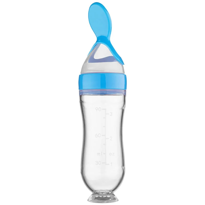 Baby Silicone Squeezing Feeding Bottle Newborn Baby Training Spoon Infant Cereal Food Supplement Feeder Bbay Safe Tableware - Image 10