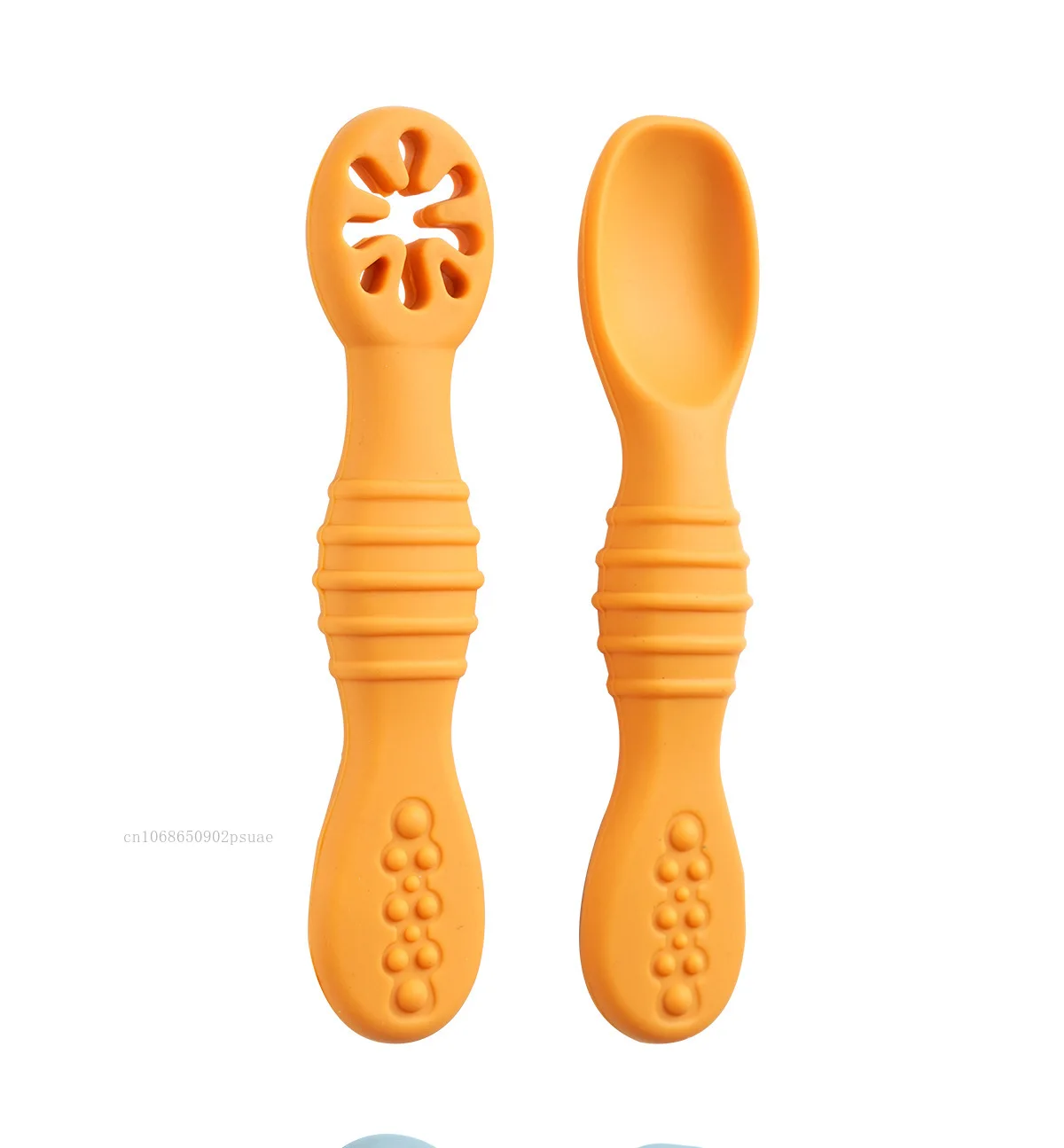 2pcs Baby Learning Spoons Set Baby Silicone Grinding Training Spoon Liquid Food Spoon Fork Utensils Baby Feeding Tableware - Image 19