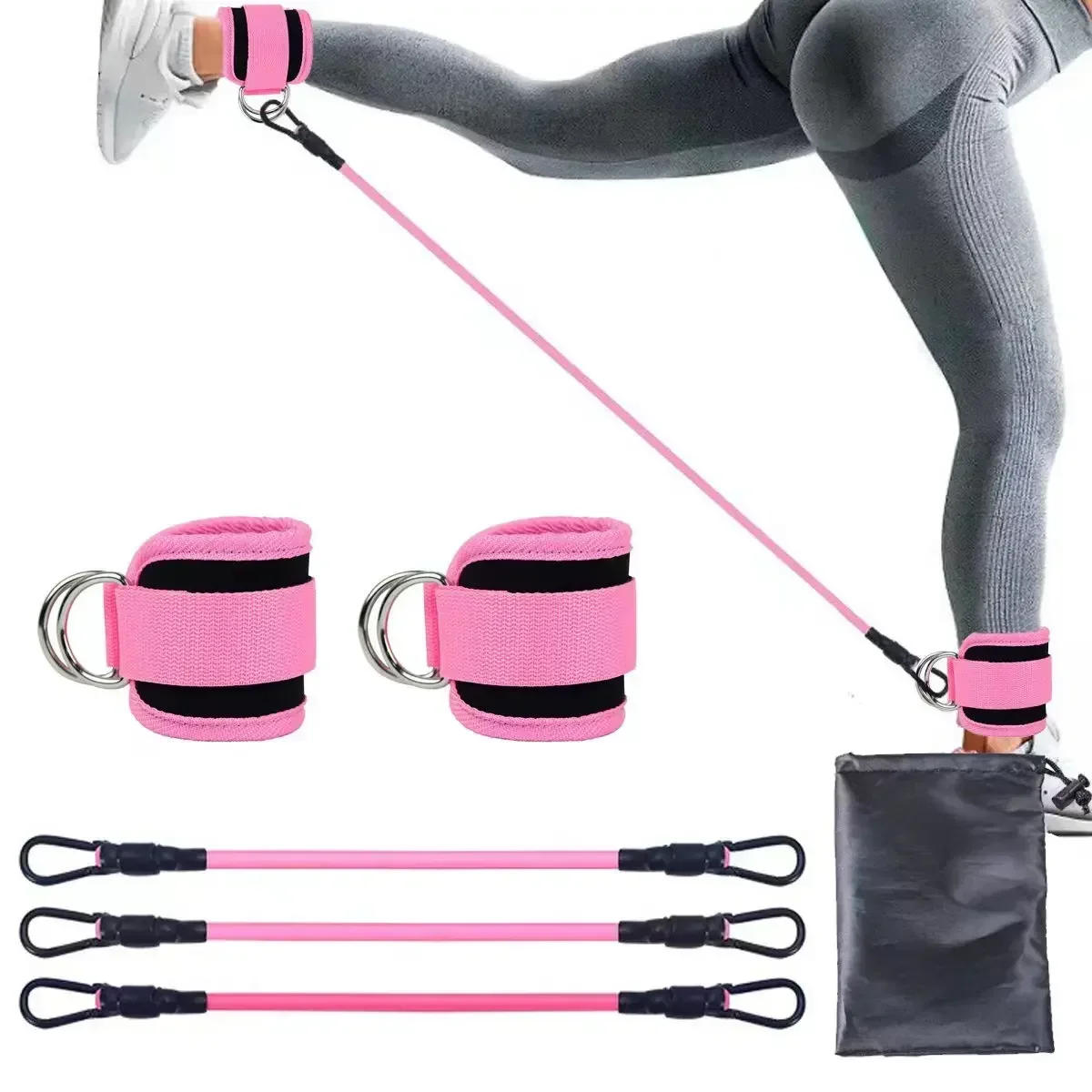 Resistance Band Set Workout Exercise Equipments Ankle Straps Fitness Yoga Elastic Fitness Bands For Home Gym Man And Woman Sport - Image 18