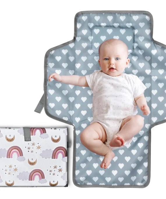 Portable Diaper Changing Pad - Waterproof Foldable Baby Changing Mat - Travel Diaper Change Mat - Lightweight Changing Pads for