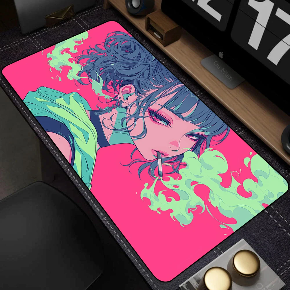 Large Desk Mat Kawaii Mousepad Cute Pink Anime Aesthetics Girl Mouse Pad Kawai XXL Gaming Deskmat Cool Girls Big Mouse Mat 90x40 - Image 5