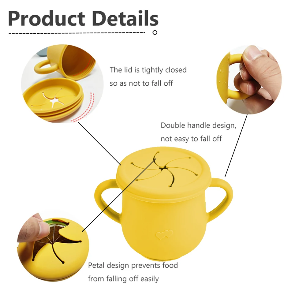 Silicone Baby Straw Cup - Cute Training Sippy Cup with Handles, Straws, Lids - Reusable Snack Cups Feeding Supplies for Toddlers - Image 5