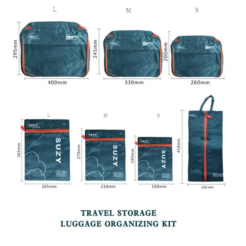 7/6 Pieces Set Travel Organizer Storage Bags Suitcase Portable Luggage Organizer Clothes Shoe Tidy Pouch Packing Storage Cases - Image 2