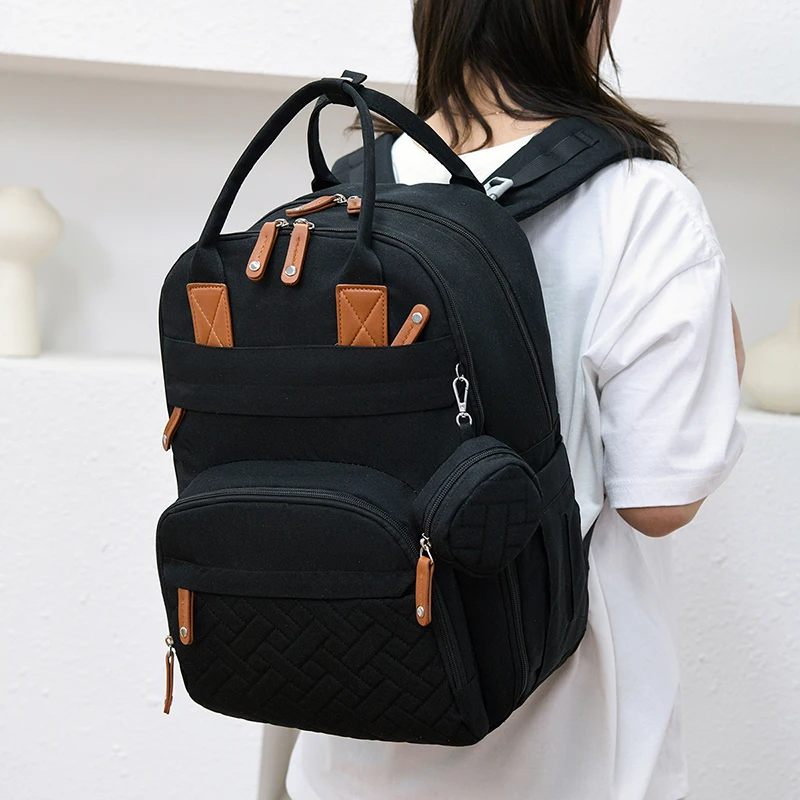 Diaper Bag Backpack Baby Essentials Travel Tote Multifunction Waterproof with Changing Station Pad Stroller Straps Big for Mommy - Image 15