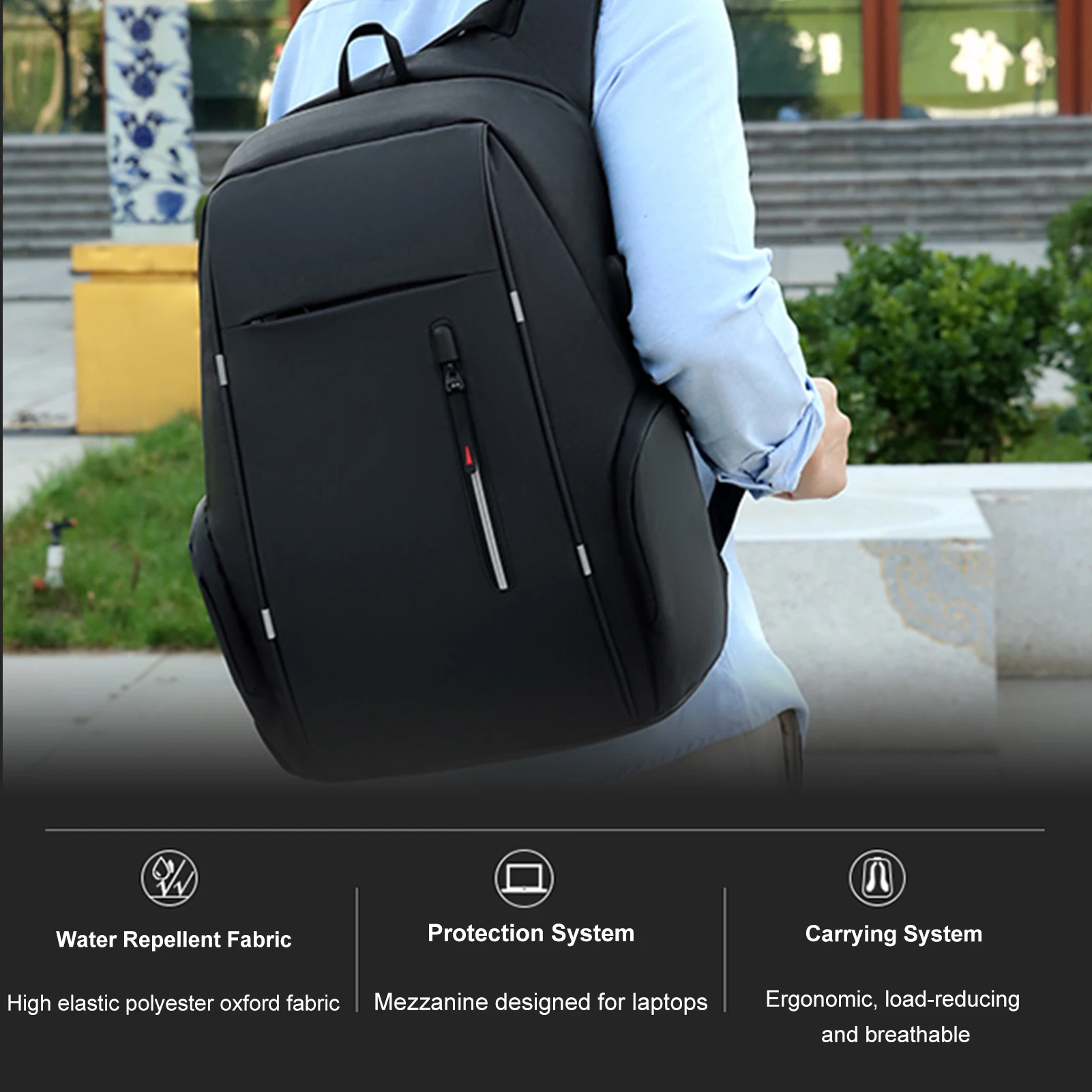 Laptop Backpack For 17 Inch Laptop Bag With USB Port Fashion Waterproof Backpacks One Bag for All Outings, for Men & Women - Image 12