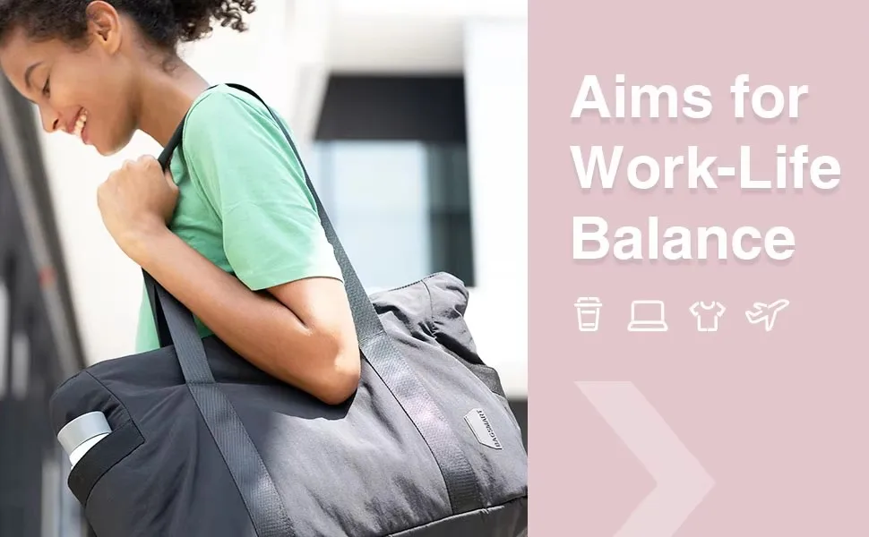 Women Tote Bag University Laptop Travel Tote diaper Gym Yoga Bag Shoulder Bag with Yoga Mat Buckle for Sports College Work - Image 12