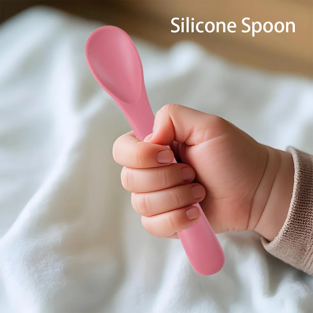 1/2 PCS Baby Learning Spoons Utensils Set Newborn Feeding Spoon Set Toddler Scoop Weaning Cutlery Children‘s Tablewar