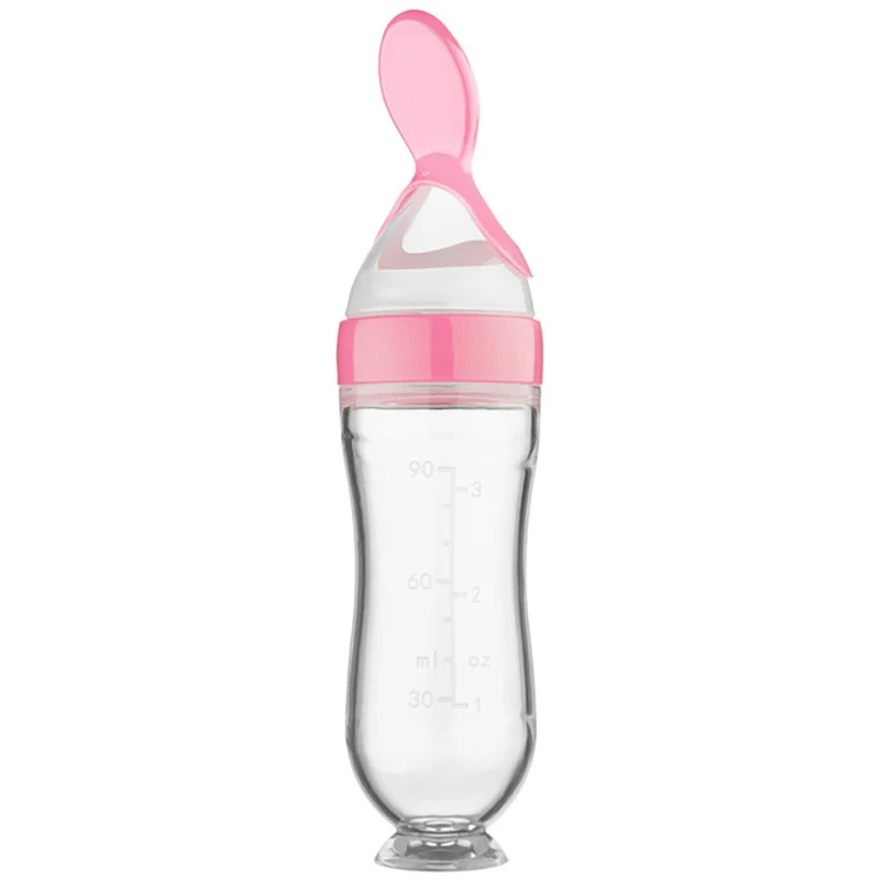 Baby Silicone Squeezing Feeding Bottle Newborn Baby Training Spoon Infant Cereal Food Supplement Feeder Bbay Safe Tableware - Image 8