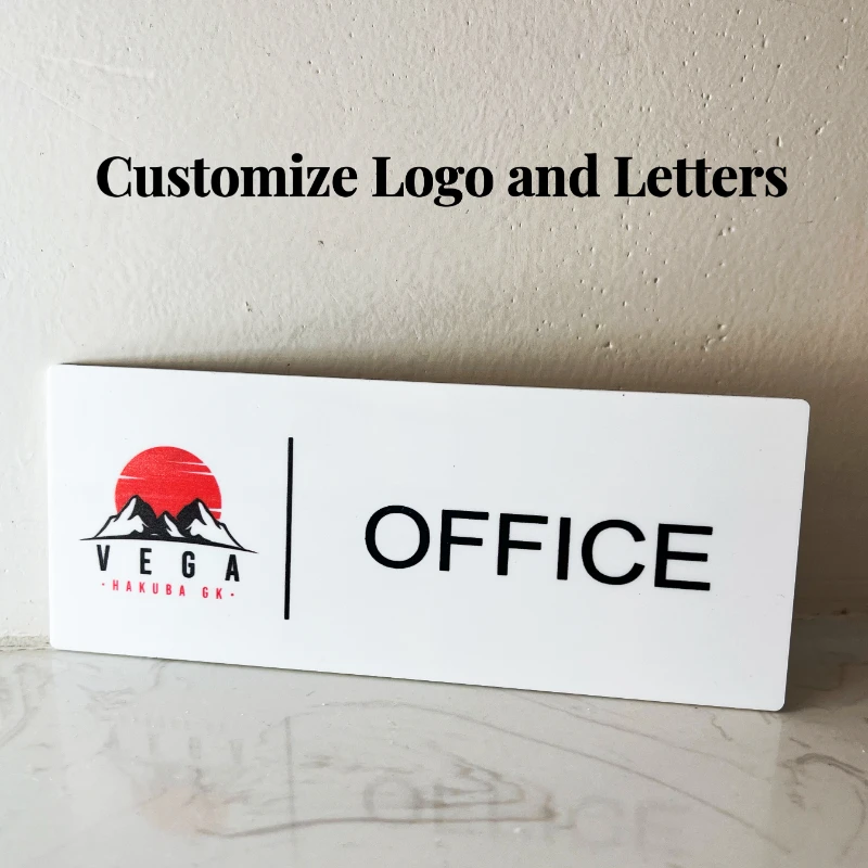 Modern Acrylic Door Plate Customize Company Logo Vivid UV Printing Office Name House Number Address Letter for Mail Box Hotel