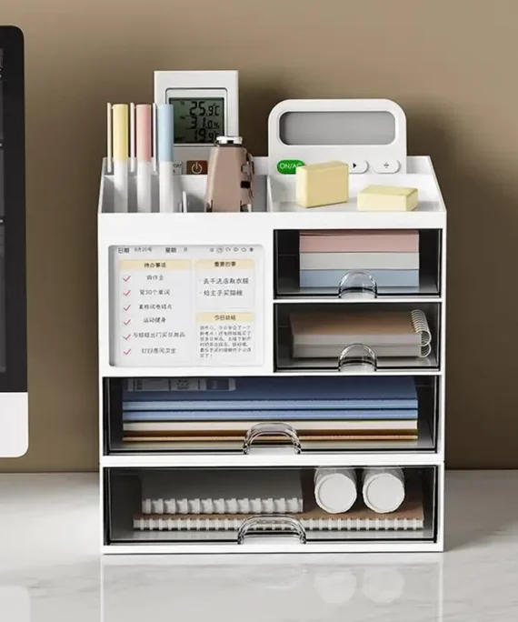 Stationary Organizer For Desk Stationery Holder Desk Makeup Organizer Storage Box Stationery Accessories Pen Organizer