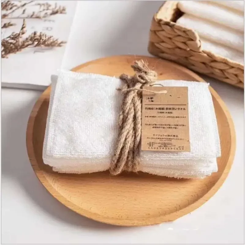 5 Pcs/set Bamboo Fiber Cleaning Cloths Eco-friendly Reusable Dish Towels Dinnerware Wash Cloths Kitchen Cleaning Supplies - Image 4