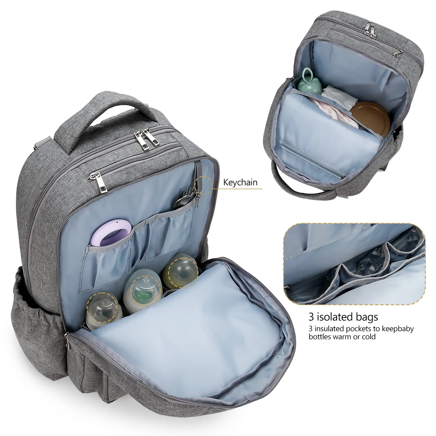 Diaper Bag Backpack,Baby diaper bag, multifunctional water-repellent travel backpack large diaper bag backpack - Image 3