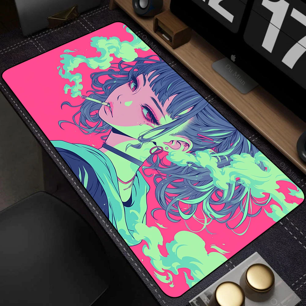 Large Desk Mat Kawaii Mousepad Cute Pink Anime Aesthetics Girl Mouse Pad Kawai XXL Gaming Deskmat Cool Girls Big Mouse Mat 90x40 - Image 24