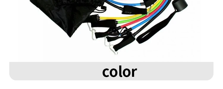 11 Pcs/Set TPE Resistance Band Set Fitness Band Pull Rope Elastic Training Band Handles Carry Bag Legs Ankle Straps - Image 15