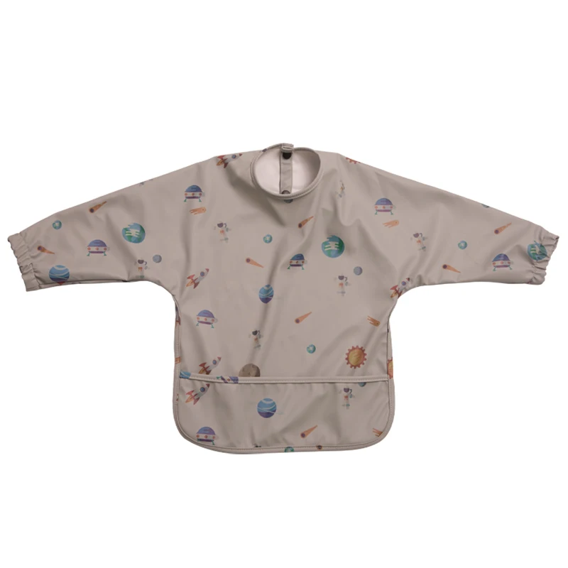 Waterproof Newborn Baby Bibs Children's Painting Smock Bib with Long Sleeves for Boys Girls Easy Clean Feeding Apron Baby Stuff - Image 29