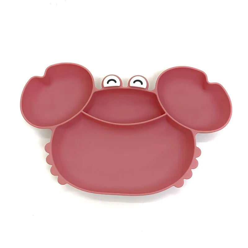 Children's silicone compartmentalized dinner plate cartoon plate baby auxiliary food tableware fall-proof with suction cups - Image 14