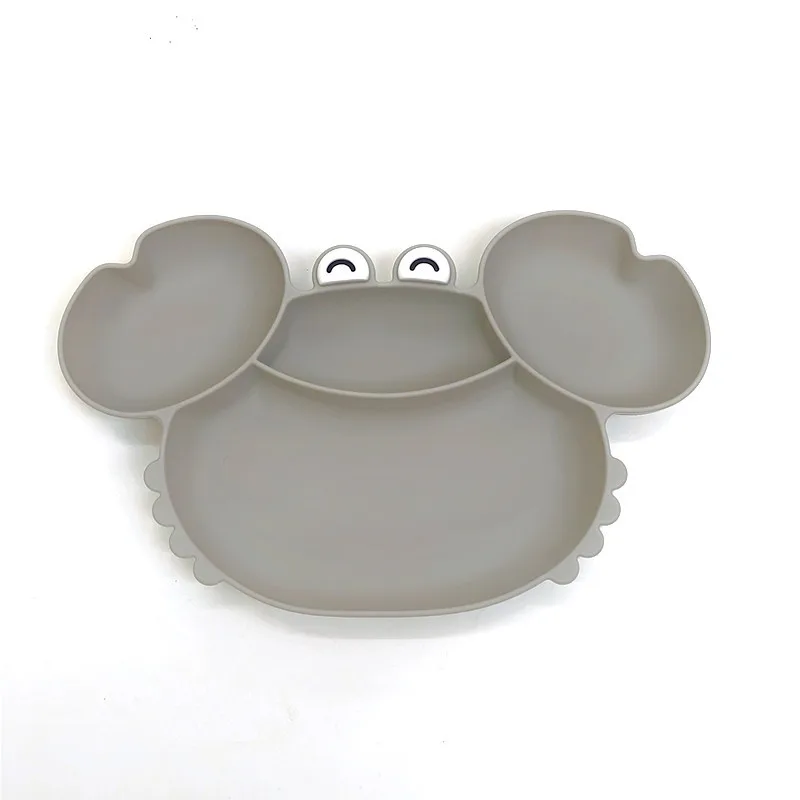 Children's silicone compartmentalized dinner plate cartoon plate baby auxiliary food tableware fall-proof with suction cups - Image 7