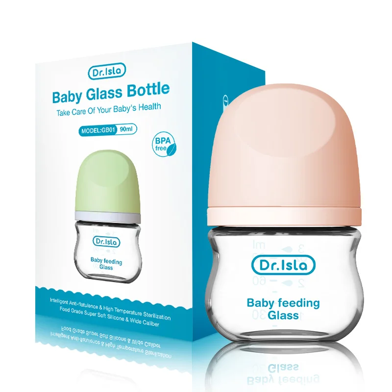 1PCS Newborn Feeding Bottles 90ML/160ML Baby Bottle Glass Bottles Anti-flatulence Milk Feeding Bottles Infant BPA free - Image 8