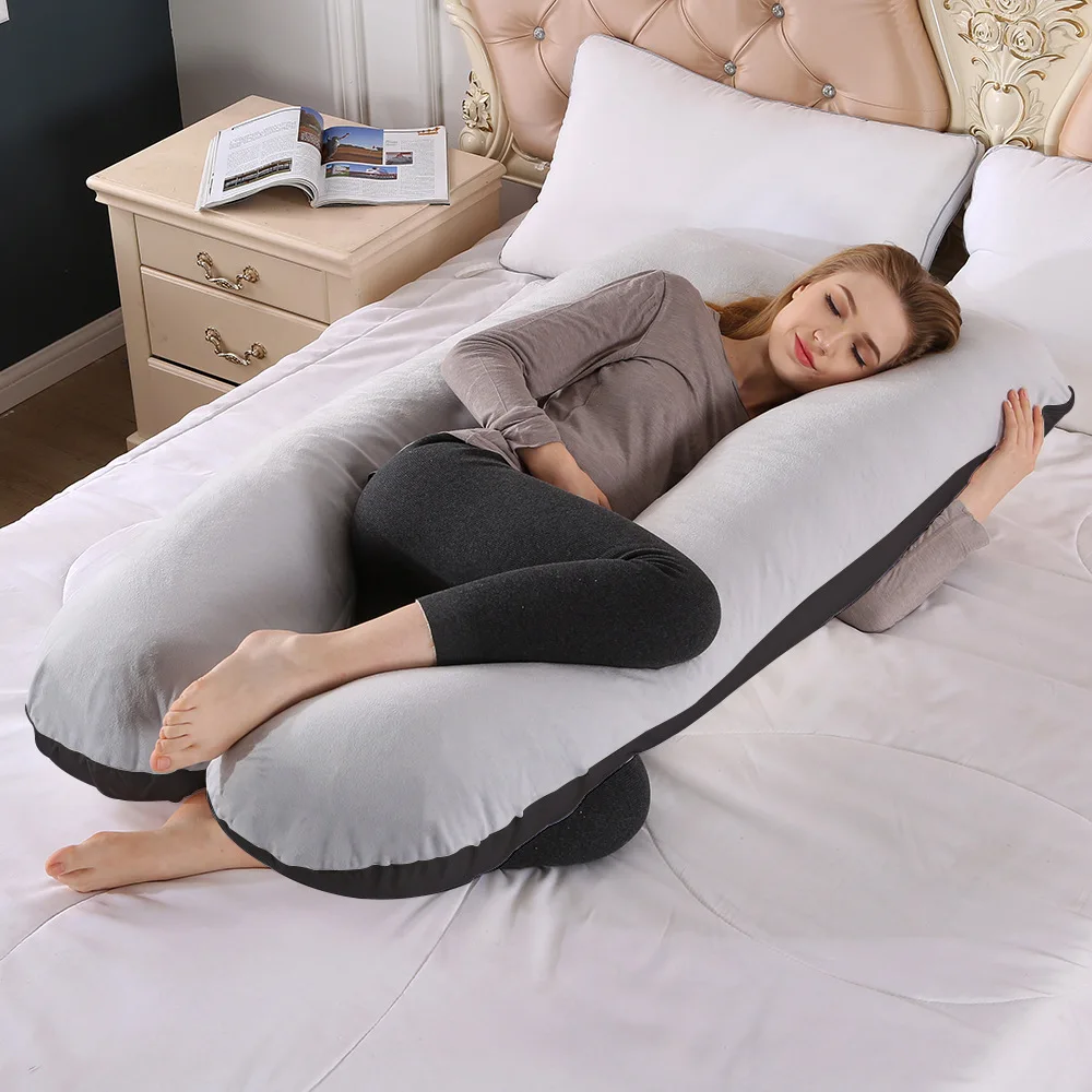 Cotton Pregnant Pillow U Shape Pillow for Pregnant Women Breastfeeding Cushion Maternity Sleeping Waist Pillow Pregnancy Cushion