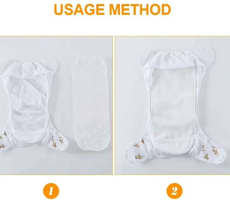 2/5pcs/10pcs Baby Reusable Diapers Washable Ecological Nappies Inserts Cotton Cloth Diapers for Children Breathable Absorbent - Image 6