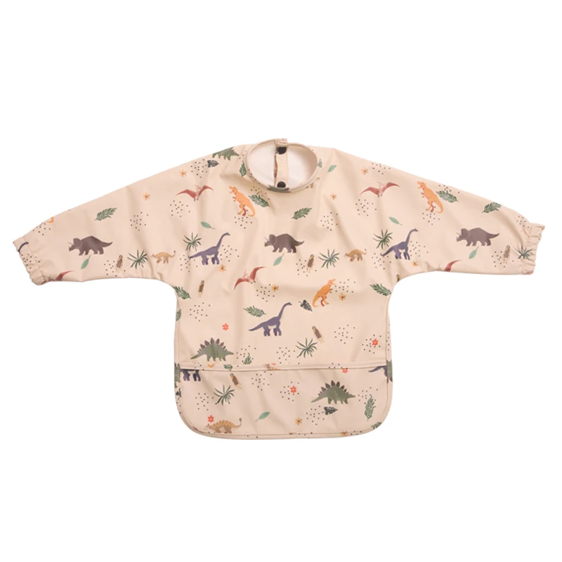 Waterproof Newborn Baby Bibs Children's Painting Smock Bib with Long Sleeves for Boys Girls Easy Clean Feeding Apron Baby Stuff - Image 7