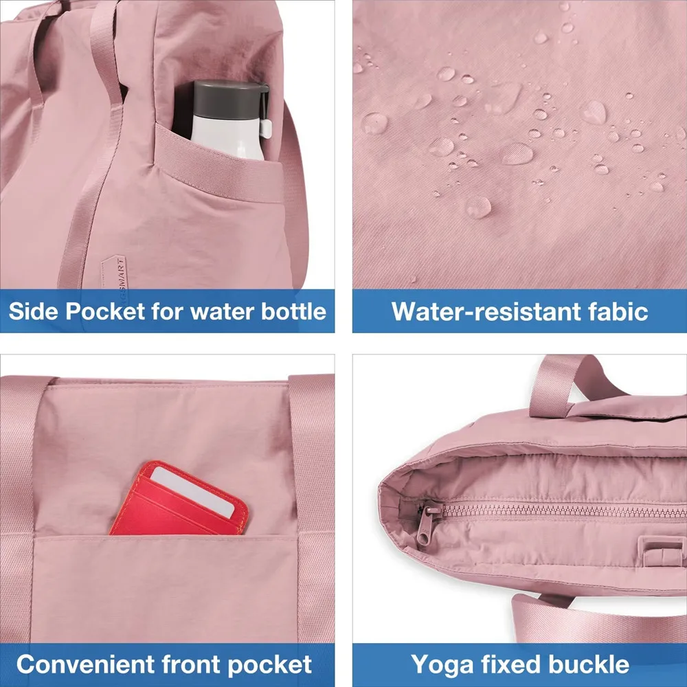 Women Tote Bag University Laptop Travel Tote diaper Gym Yoga Bag Shoulder Bag with Yoga Mat Buckle for Sports College Work - Image 6