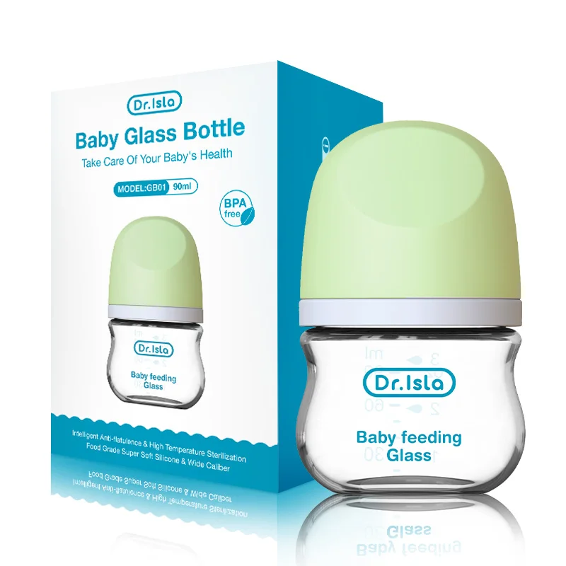 1PCS Newborn Feeding Bottles 90ML/160ML Baby Bottle Glass Bottles Anti-flatulence Milk Feeding Bottles Infant BPA free - Image 7