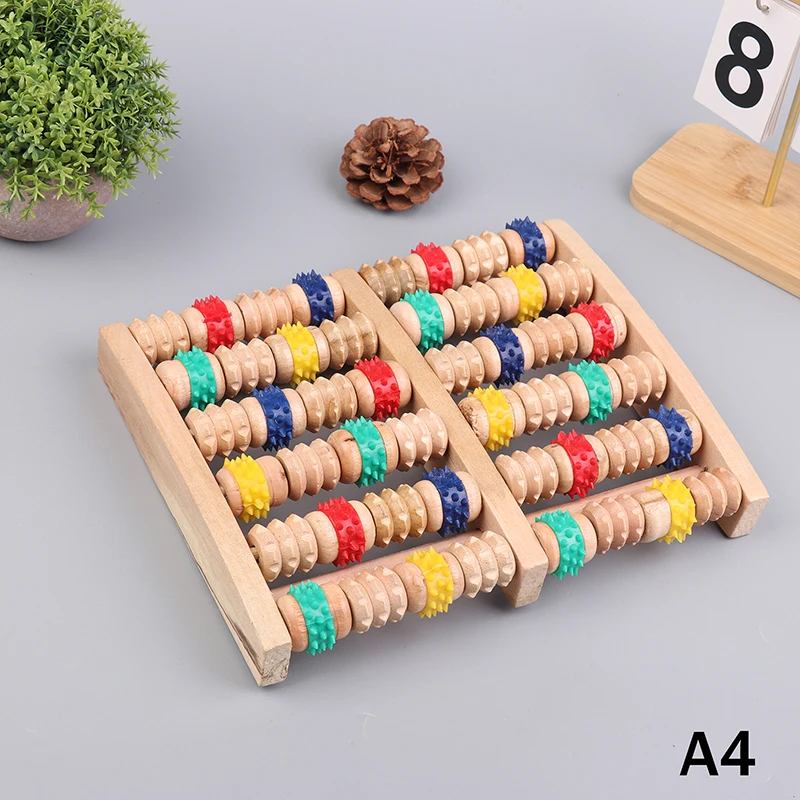 Wooden Foot Massager,5/6/7/8 Row Roller Massager Multi-Point Foot Therapy Rubbing Massage Promote The Circulation Of Blood - Image 9