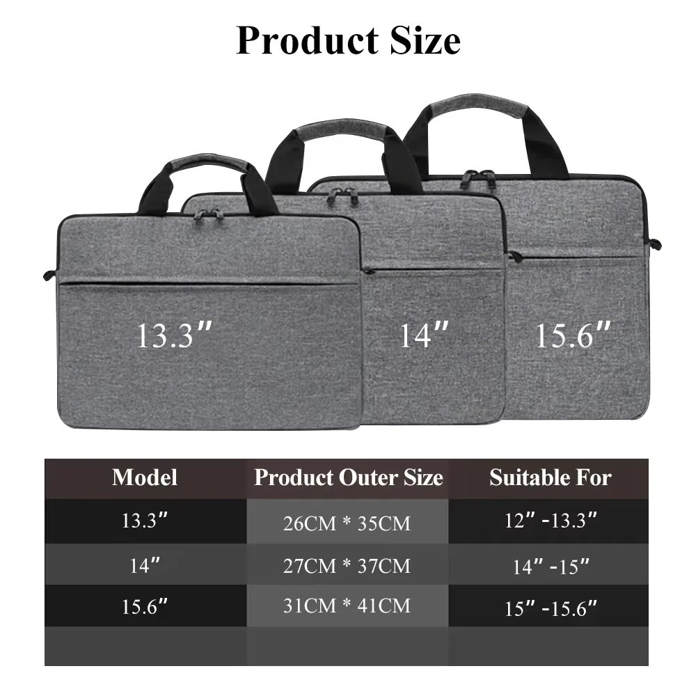 Business Laptop Bag Case Shoulder Tote Bag Notebook Bag Briefcase For 13-15.6-Inch Macbook Air Pro HP Huawei Asus Dell handbag - Image 6