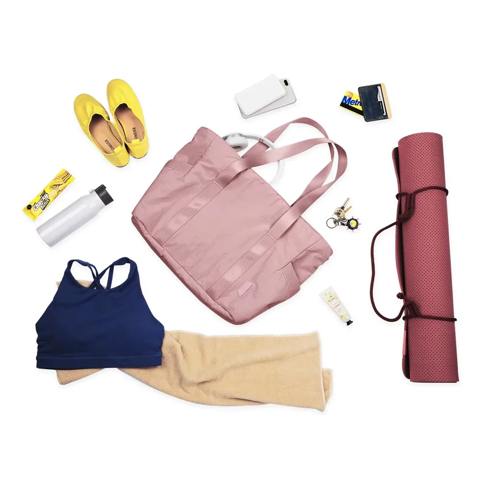 Women Tote Bag University Laptop Travel Tote diaper Gym Yoga Bag Shoulder Bag with Yoga Mat Buckle for Sports College Work - Image 11