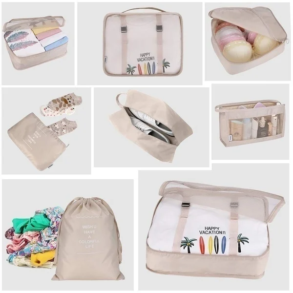 8PCS/Set Organizer Bags for Travel Organizer Bags Accessories Luggage Suitcase Organizer Waterproof Wash Bag Clothes Storage - Image 23