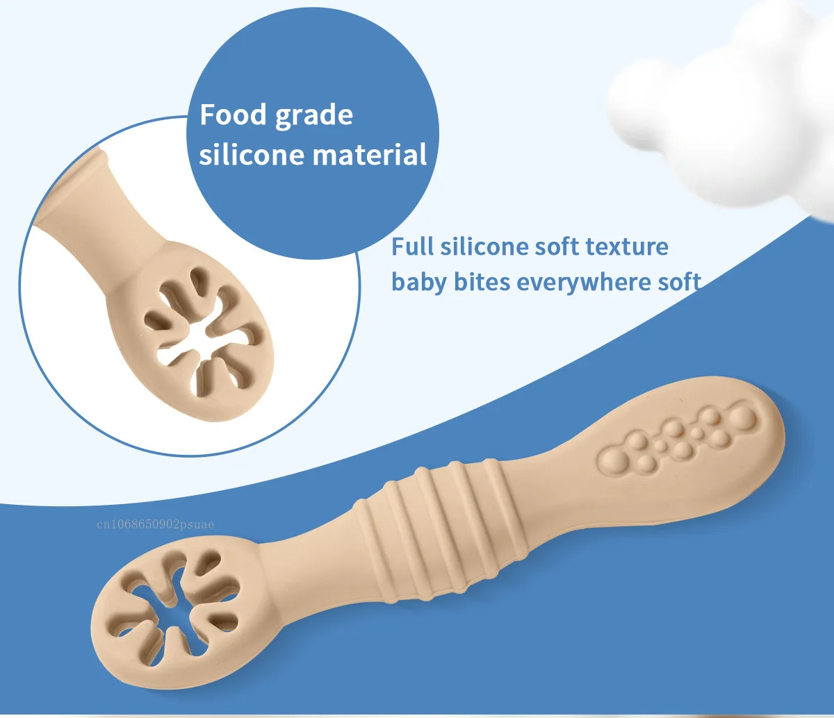 2pcs Baby Learning Spoons Set Baby Silicone Grinding Training Spoon Liquid Food Spoon Fork Utensils Baby Feeding Tableware - Image 16