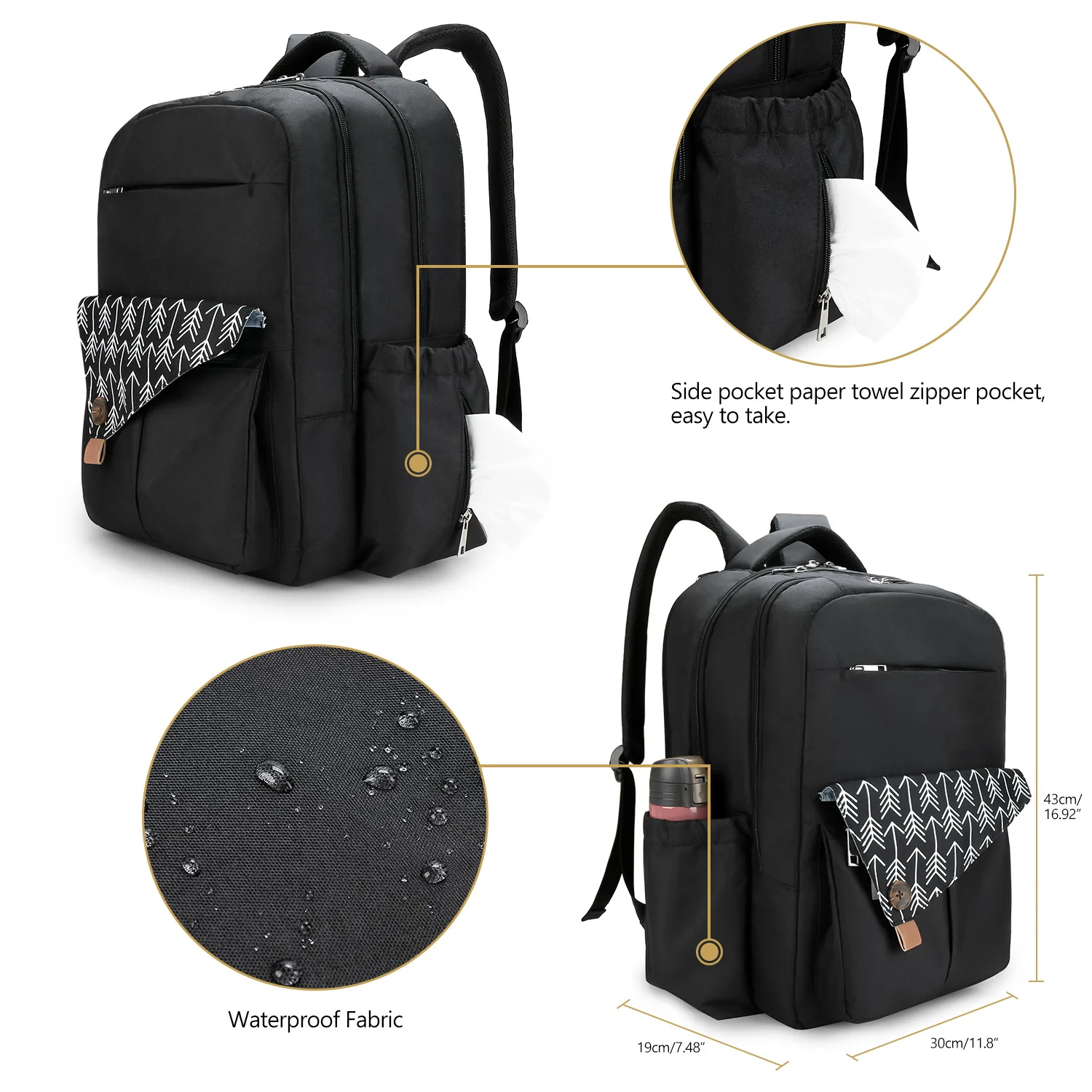 Diaper Bag Backpack,Baby diaper bag, multifunctional water-repellent travel backpack large diaper bag backpack - Image 22