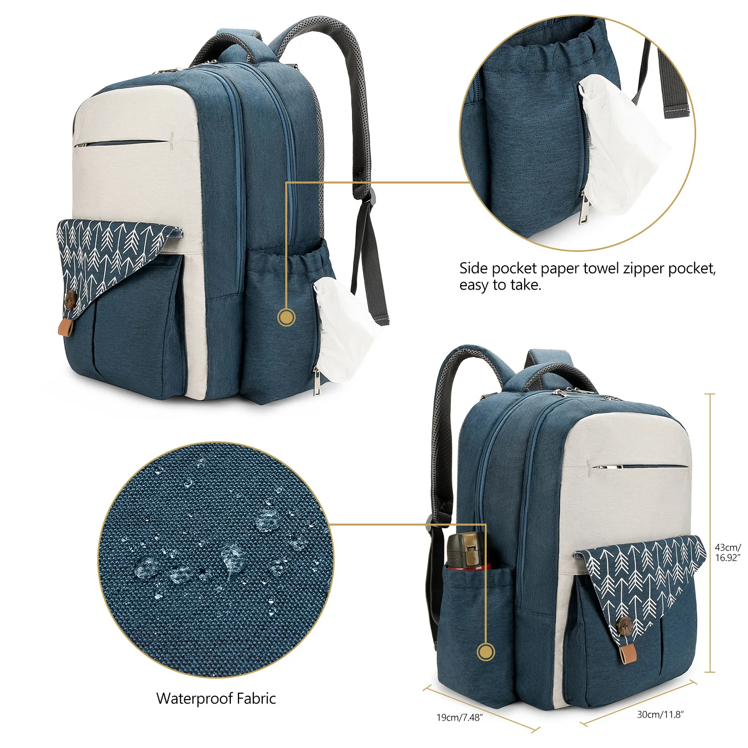 Diaper Bag Backpack,Baby diaper bag, multifunctional water-repellent travel backpack large diaper bag backpack - Image 13