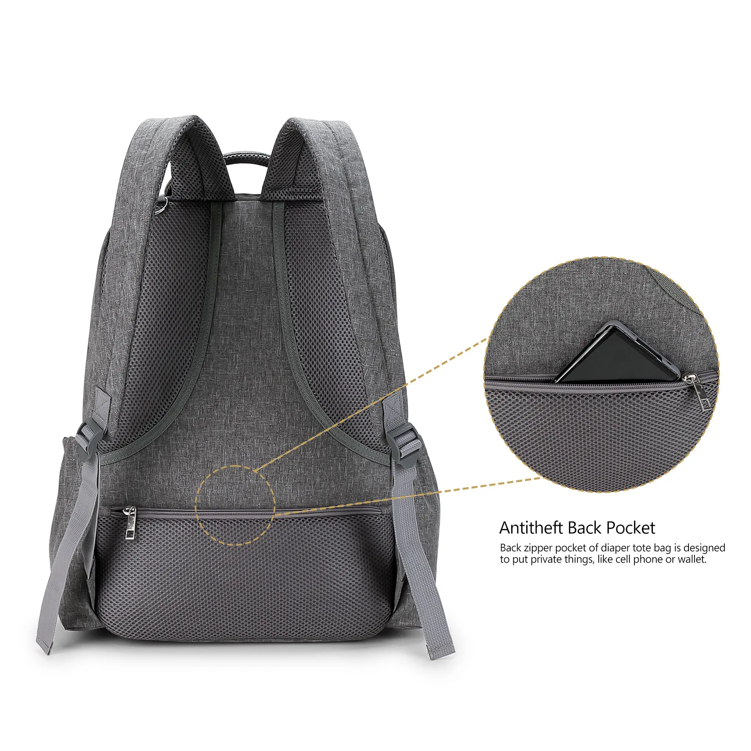 Diaper Bag Backpack,Baby diaper bag, multifunctional water-repellent travel backpack large diaper bag backpack - Image 5